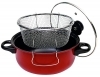 Garnek do frytek z pokrywk + koszyk 24 cm - 3 elementy