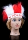 Czapka wochata z napisem POLSKA dla kibica